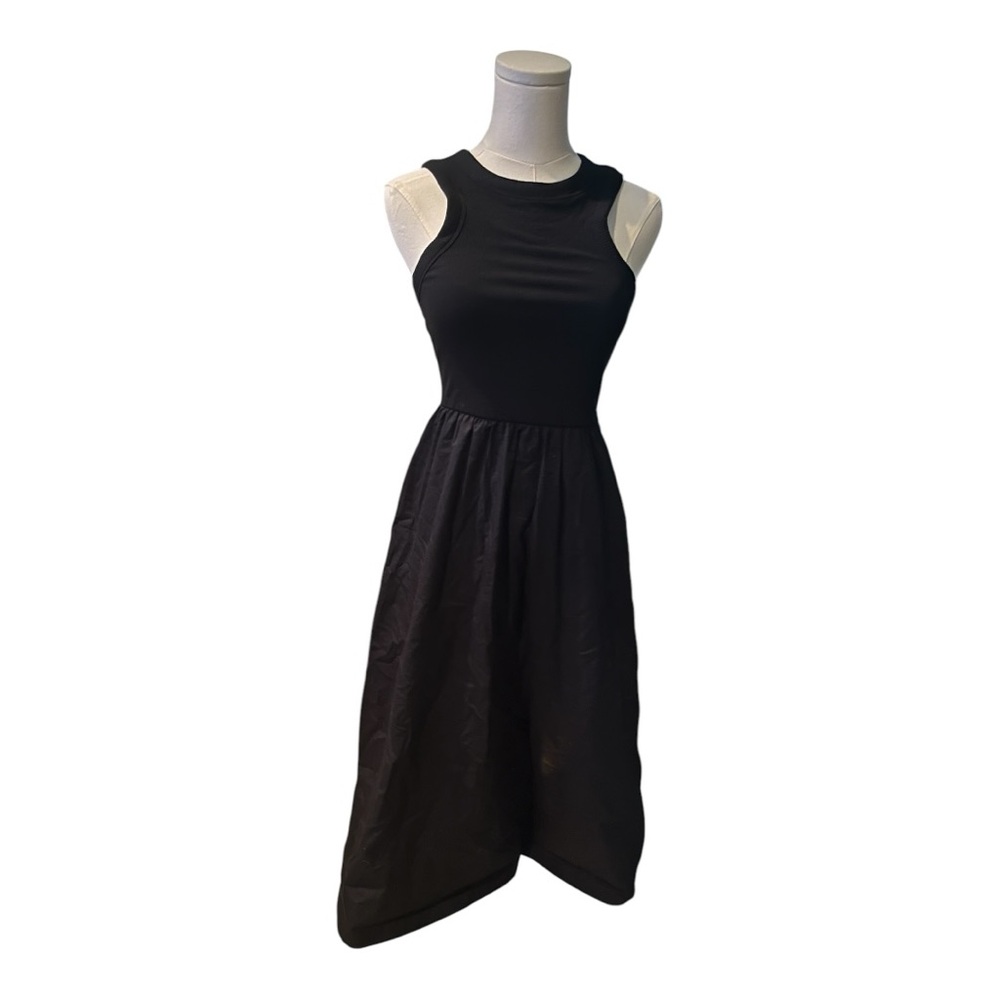 Old Navy Fit & Flare Combination BlackMidi Dress‎ Size Small